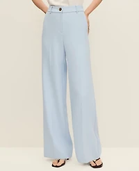 Ann Taylor The Perfect Wide-Leg Pant Fluid Crepe Coastal Glow Women's