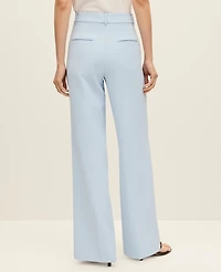 Ann Taylor The Perfect Wide-Leg Pant Fluid Crepe Coastal Glow Women's
