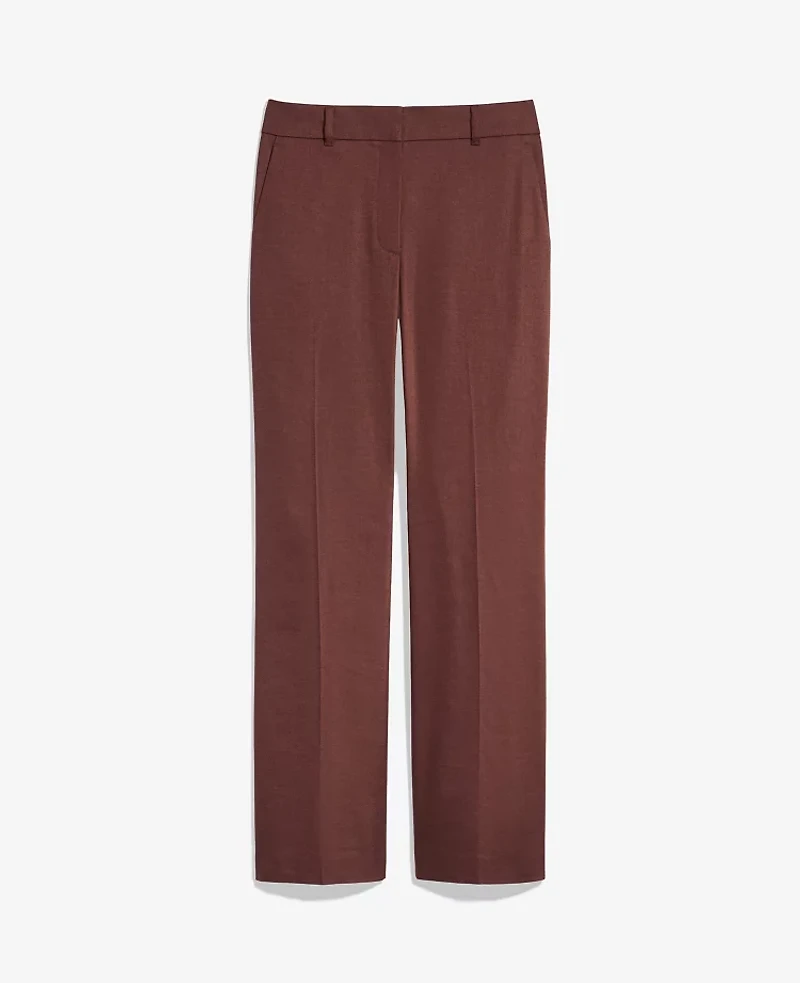 Ann Taylor The Petite Flare Ankle Pant Linen Blend Rich Walnut Women's