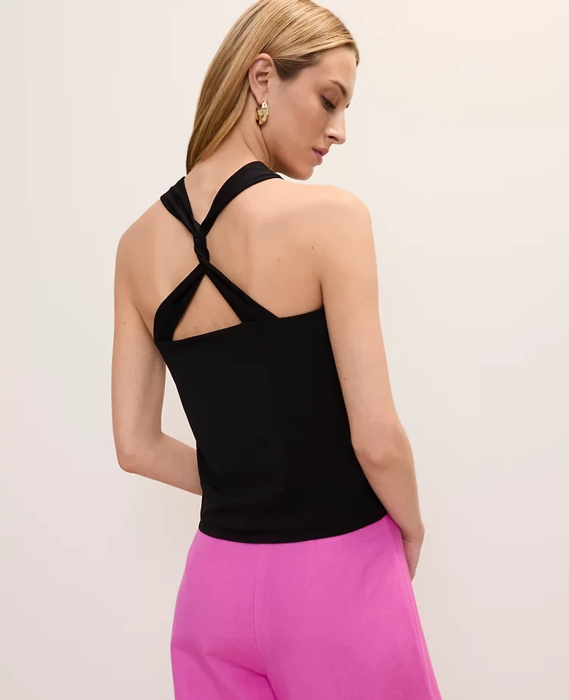 Ann Taylor Crossover Halter Top Women's