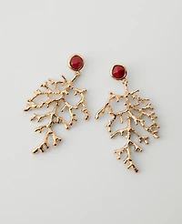 Ann Taylor Tree Branch Drop Earrings Goldtone Women's