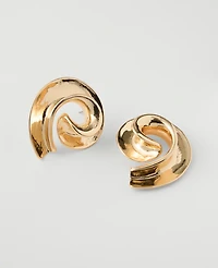 Ann Taylor Spiral Stud Earrings Goldtone Women's