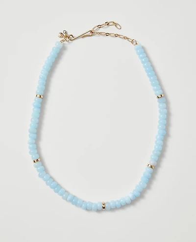 Ann Taylor Beaded Statement Necklace Turquoise Ocean Women's