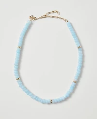 Ann Taylor Beaded Statement Necklace Turquoise Ocean Women's