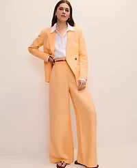 Ann Taylor The Petite Paperbag Waist Pant Linen Blend Tropical Papaya Women's