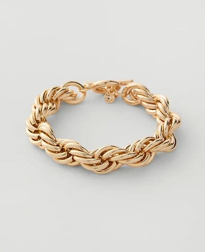 Ann Taylor Twisted Chain Bracelet Goldtone Women's