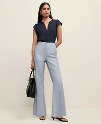 Ann Taylor The Flare Trouser Soft Slate Blue Women's