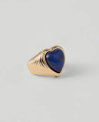 Ann Taylor Stone Heart Ring Goldtone Women's