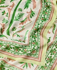Ann Taylor Palm Print Silk Scarf Garden Muse Women's