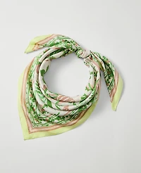 Ann Taylor Palm Print Silk Scarf Garden Muse Women's