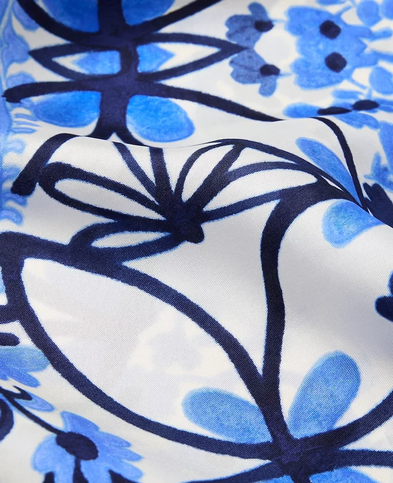 Ann Taylor Paisley Silk Scarf White Women's