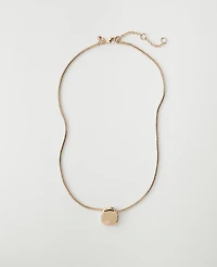 Ann Taylor Metal Disc Pendant Necklace Goldtone Women's
