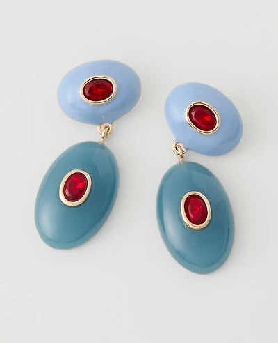 Ann Taylor Double Crystal Drop Earrings Women's