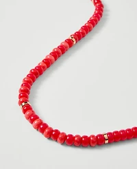 Ann Taylor Beaded Statement Necklace Aperol Women's