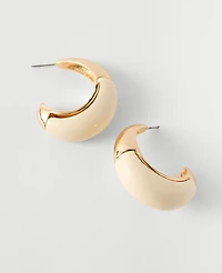 Ann Taylor Metal Enamel Hoop Earrings Women's