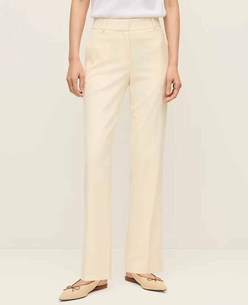 Ann Taylor The Petite Straight Pant Almond Oil Women's