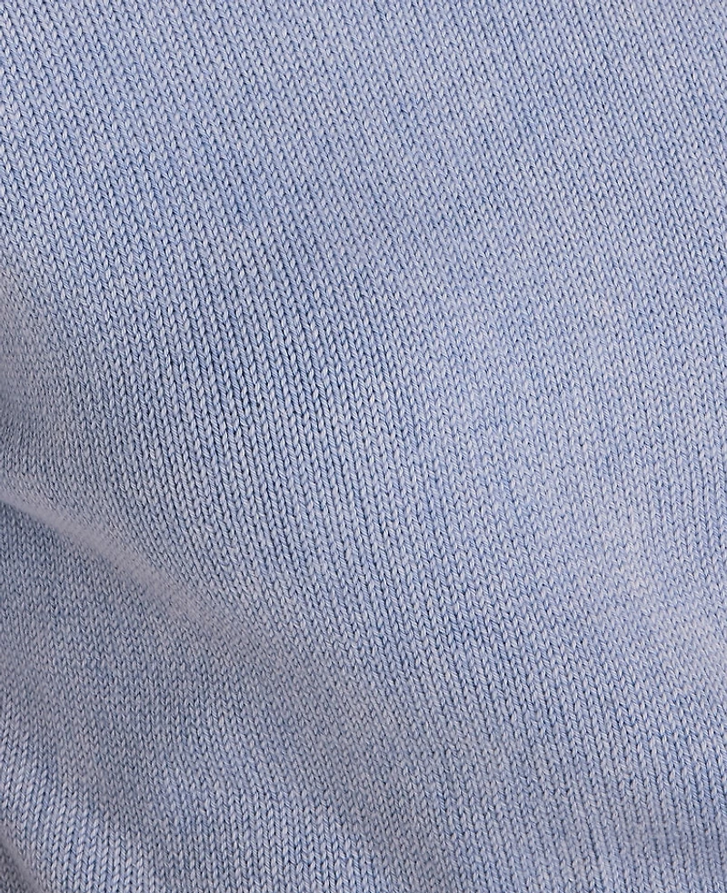 Ann Taylor Haven Well Within Garment-Dyed Organic Cotton Roll Neck Sweater Indigo Wave Wash Women's