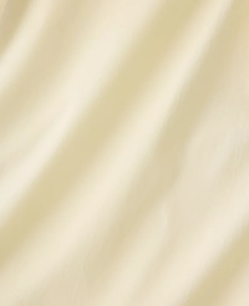 Ann Taylor Haven Well Within Organic Cotton Twill Split Neck Top Straw Women's