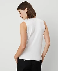 Ann Taylor Crew Neck Sweater Shell Top Winter White Women's