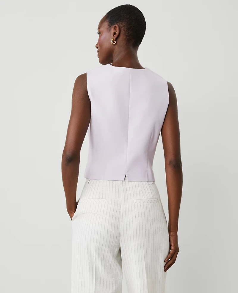 Ann Taylor Tailored Vest Size 14 Orchid Hush Women's