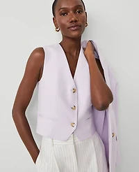 Ann Taylor Tailored Vest Size 14 Orchid Hush Women's