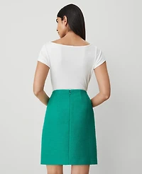 Ann Taylor Tweed Button Skirt Shady Glade Women's