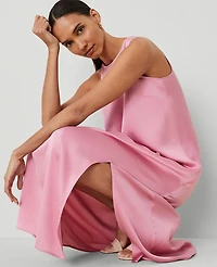 Ann Taylor Petite Maxi Swing Dress Enchanted Pink Women's