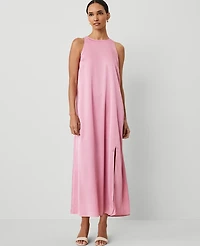 Ann Taylor Petite Maxi Swing Dress Enchanted Pink Women's