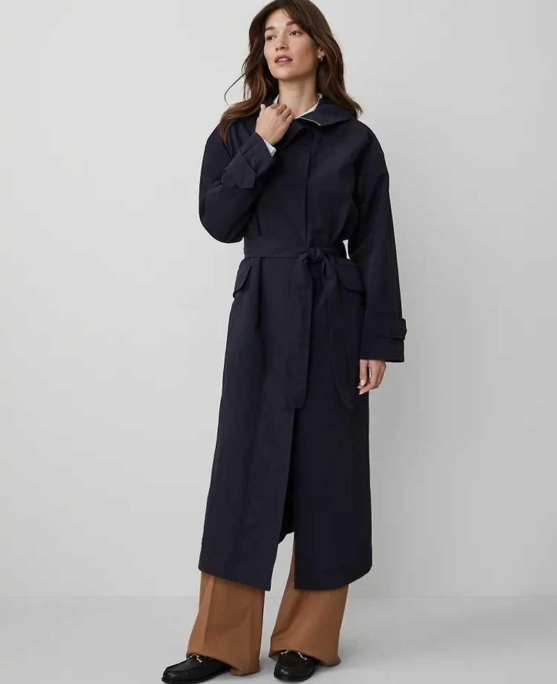 Ann Taylor Petite Weekend Collection Hooded Jacket Night Sky Women's