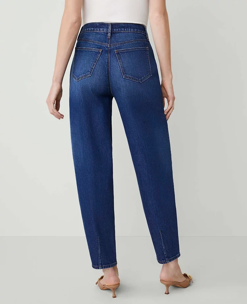 Ann Taylor The Petite Barrel Jean Original Medium Stone Wash Women's