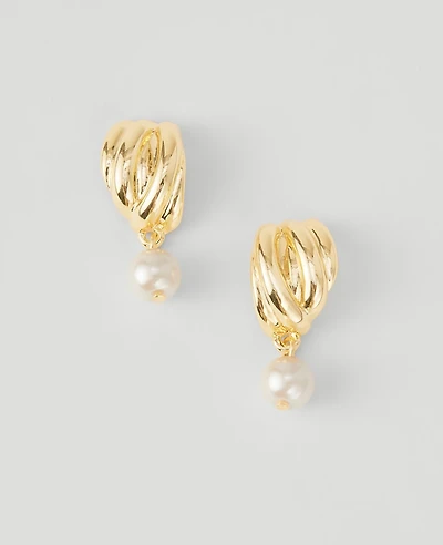 Ann Taylor Smooth Textured Stud Earrings Goldtone Women's