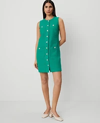 Ann Taylor Petite Tweed Sheath Dress Shady Glade Women's