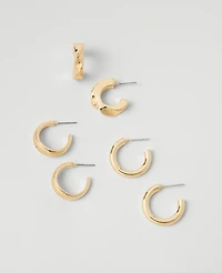 Ann Taylor Hoop Earring Set Goldtone Women's