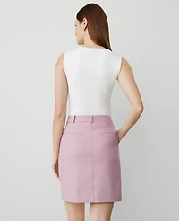 Ann Taylor The Trouser Mini Pocket Skirt Rosy Mauve Women's
