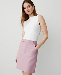 Ann Taylor The Trouser Mini Pocket Skirt Rosy Mauve Women's