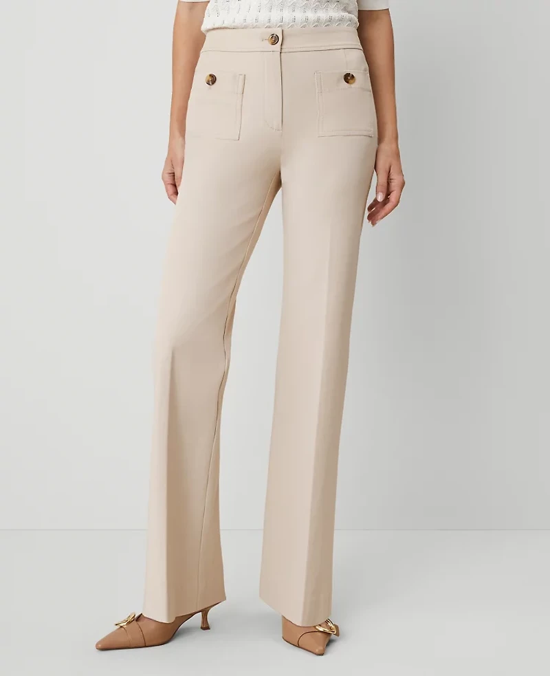 Ann Taylor The Patch Pocket Boot Pant — Curvy Fit Toasted Oat Women's