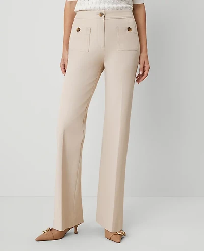 Ann Taylor The Patch Pocket Boot Pant — Curvy Fit Toasted Oat Women's
