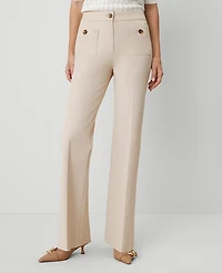 Ann Taylor The Patch Pocket Boot Pant — Curvy Fit Toasted Oat Women's