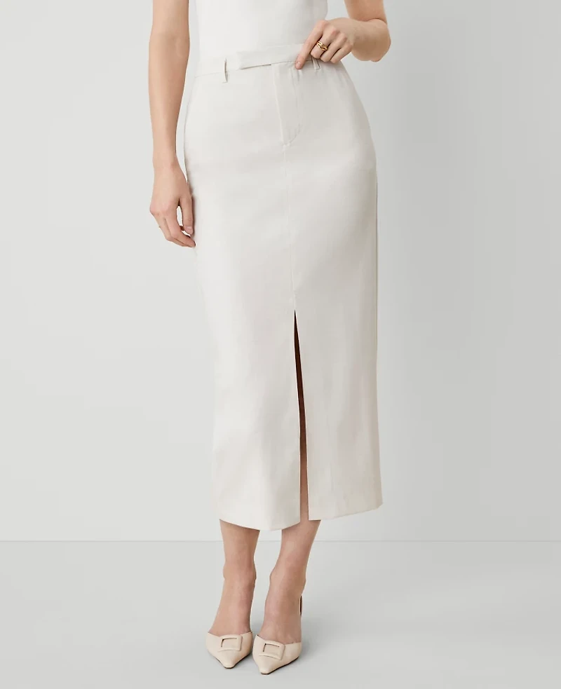 Ann Taylor The Petite Trouser Column Midi Skirt Women's