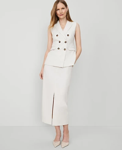 Ann Taylor The Petite Trouser Column Midi Skirt Women's