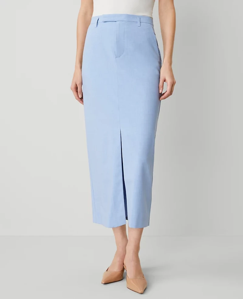 Ann Taylor The Petite Trouser Column Midi Skirt Women's