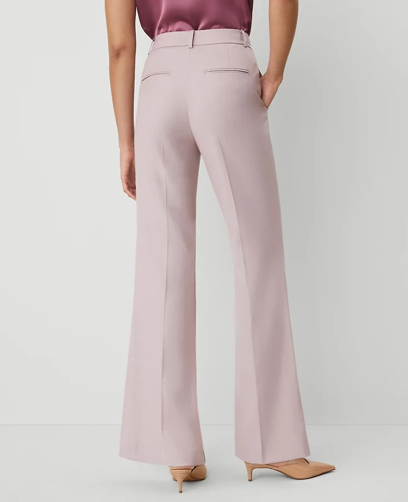 Ann Taylor The Petite Flare Trouser Pant Size 00 Rosy Mauve Women's
