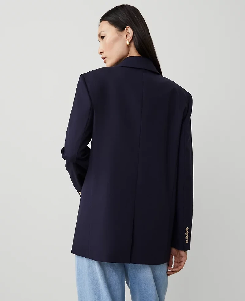 Ann Taylor Petite Modern Blazer Size 00 Night Sky Women's