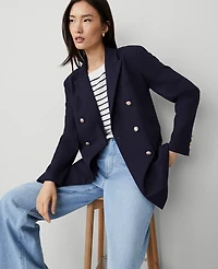 Ann Taylor Petite Modern Blazer Size 00 Night Sky Women's