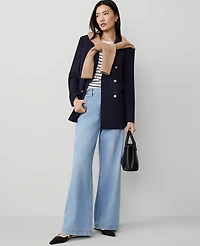 Ann Taylor Petite Modern Blazer Size 00 Night Sky Women's