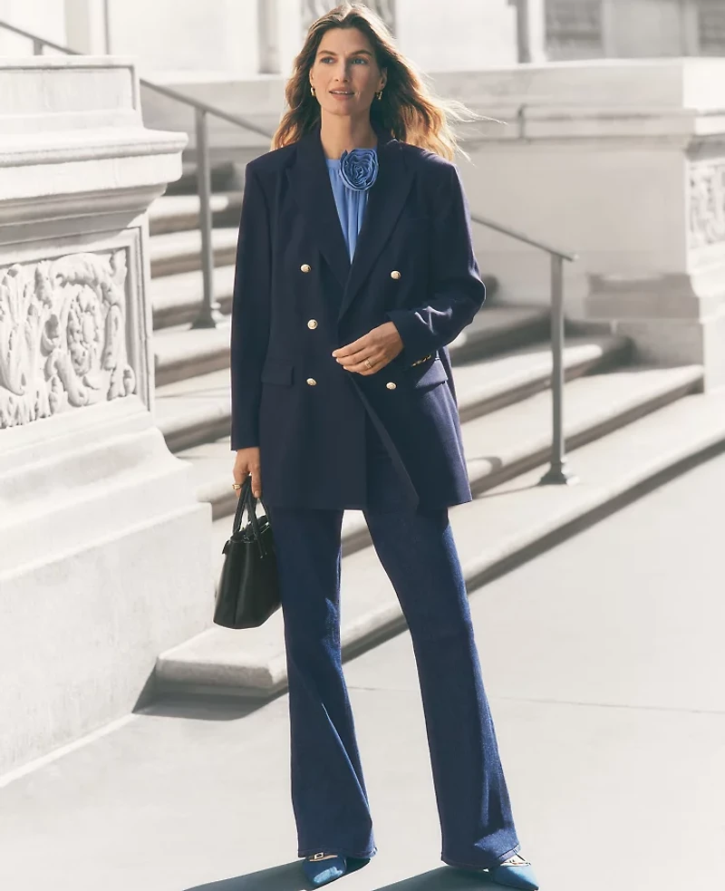 Ann Taylor Petite Modern Blazer Size 00 Night Sky Women's