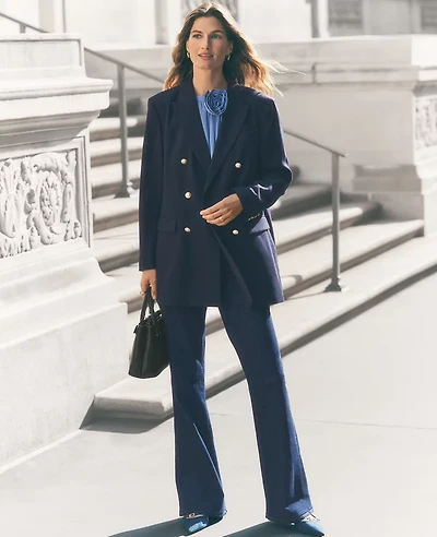 Ann Taylor Petite Modern Blazer Size 00 Night Sky Women's