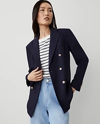 Ann Taylor Petite Modern Blazer Size 00 Night Sky Women's