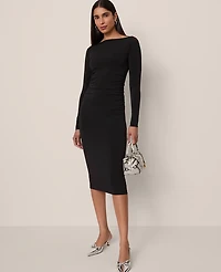 Ann Taylor Ruched Knit Midi Dress Women's