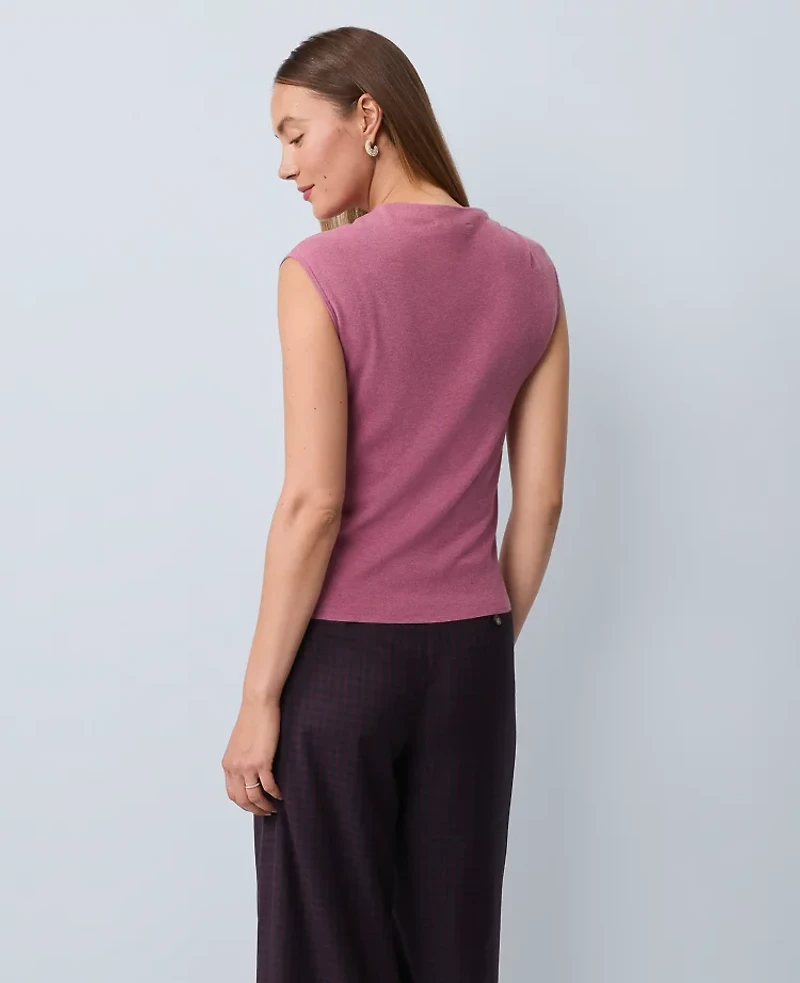 Ann Taylor Pleated Shoulder Sweater Top Women's